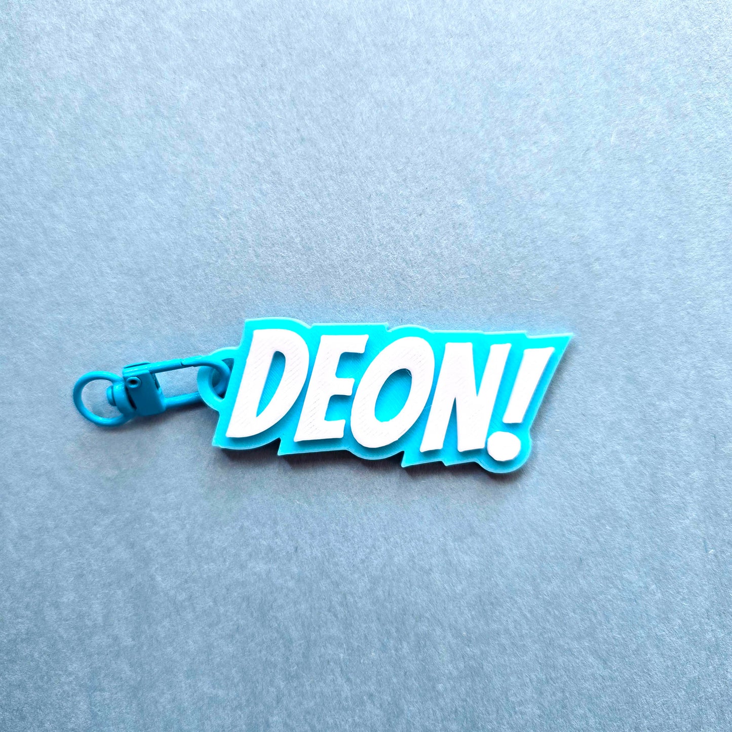 Superhero Comic Book Theme Custom Name Kids Keychain