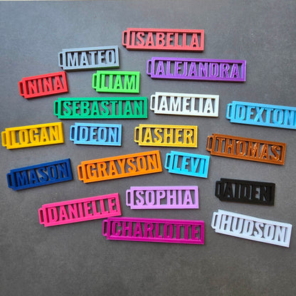 Mini Customizable Name Keychain for Kids Backpacks, Keys and more