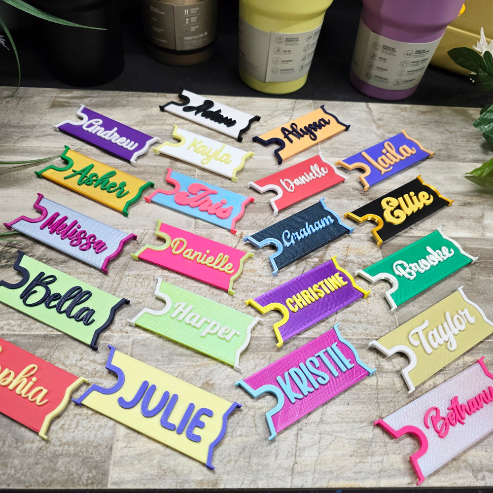Iristy custom Stanley name plate, snug & tight fitting