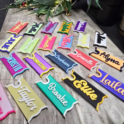 Iristy custom Stanley name plate, snug & tight fitting