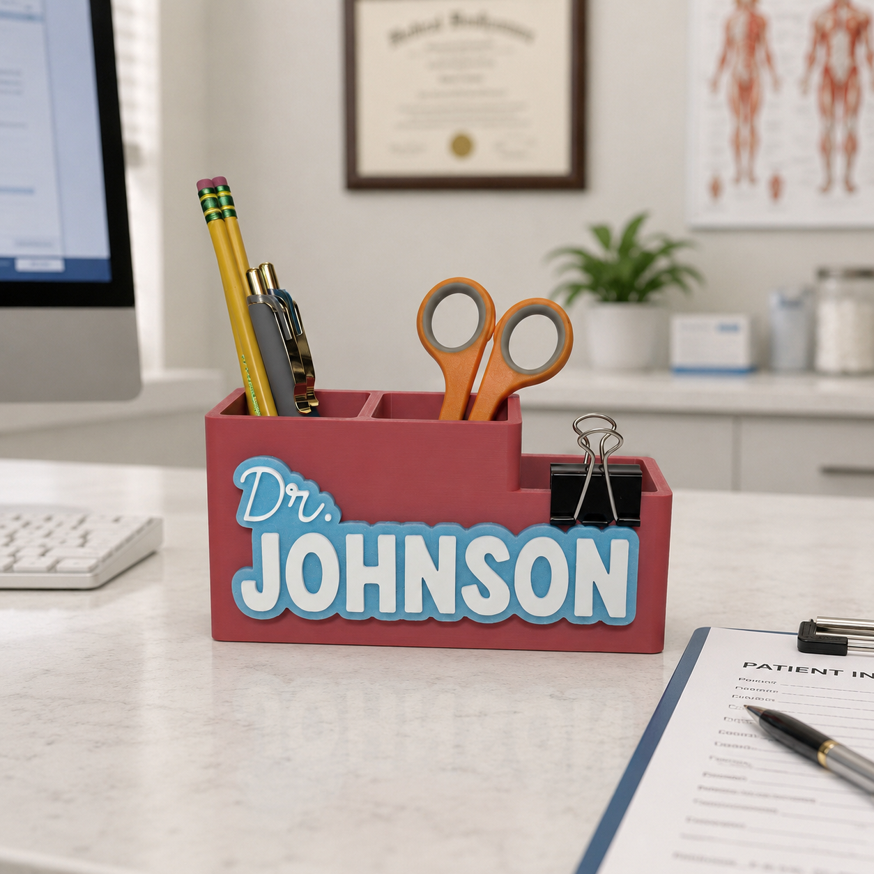 Personalized Pencil Organizer for Office, Classroom, Desks, Teachers and Assistants