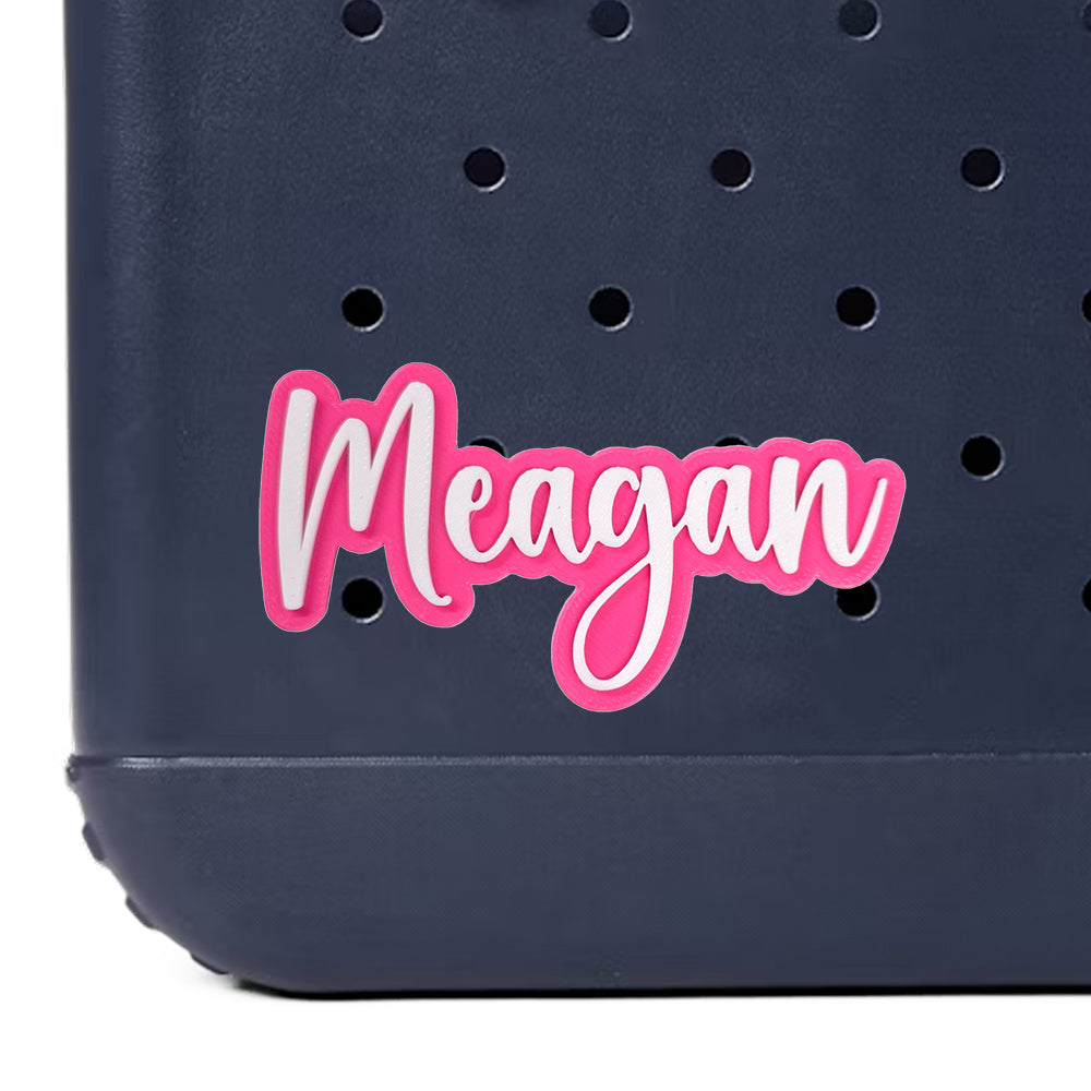 Modern Script Style Custom Name Bag Charm for Bogg Bag and Simple Modern
