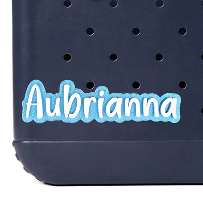Freehand Style Custom Name Bag Charm for Bogg Bag and Simple Modern