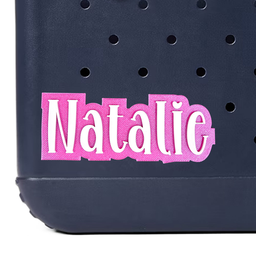 Boutique Style Custom Name Bag Charm for Bogg Bag and Simple Modern