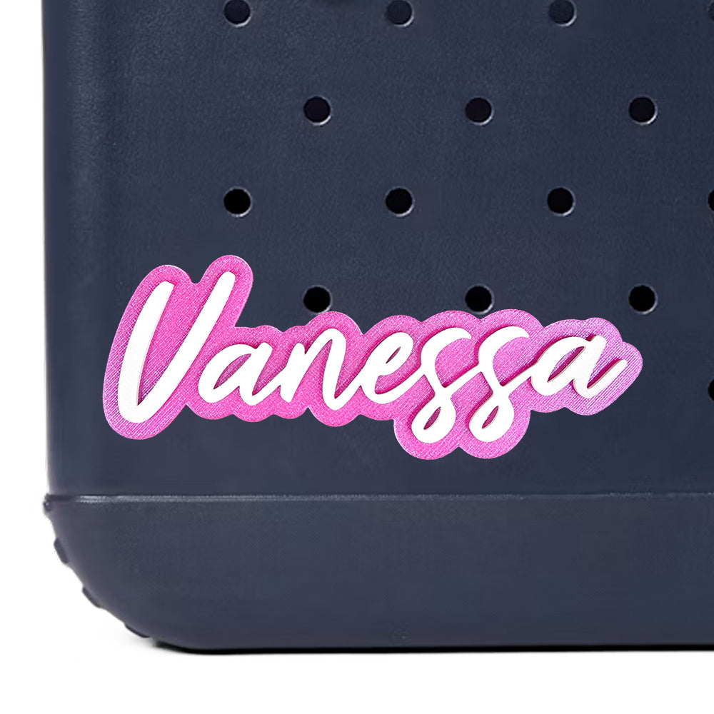 Luxe Style Custom Name Bag Charm for Bogg Bag and Simple Modern