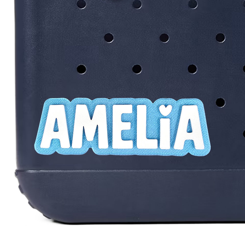 Thick Style Custom Name Bag Charm for Bogg Bag and Simple Modern
