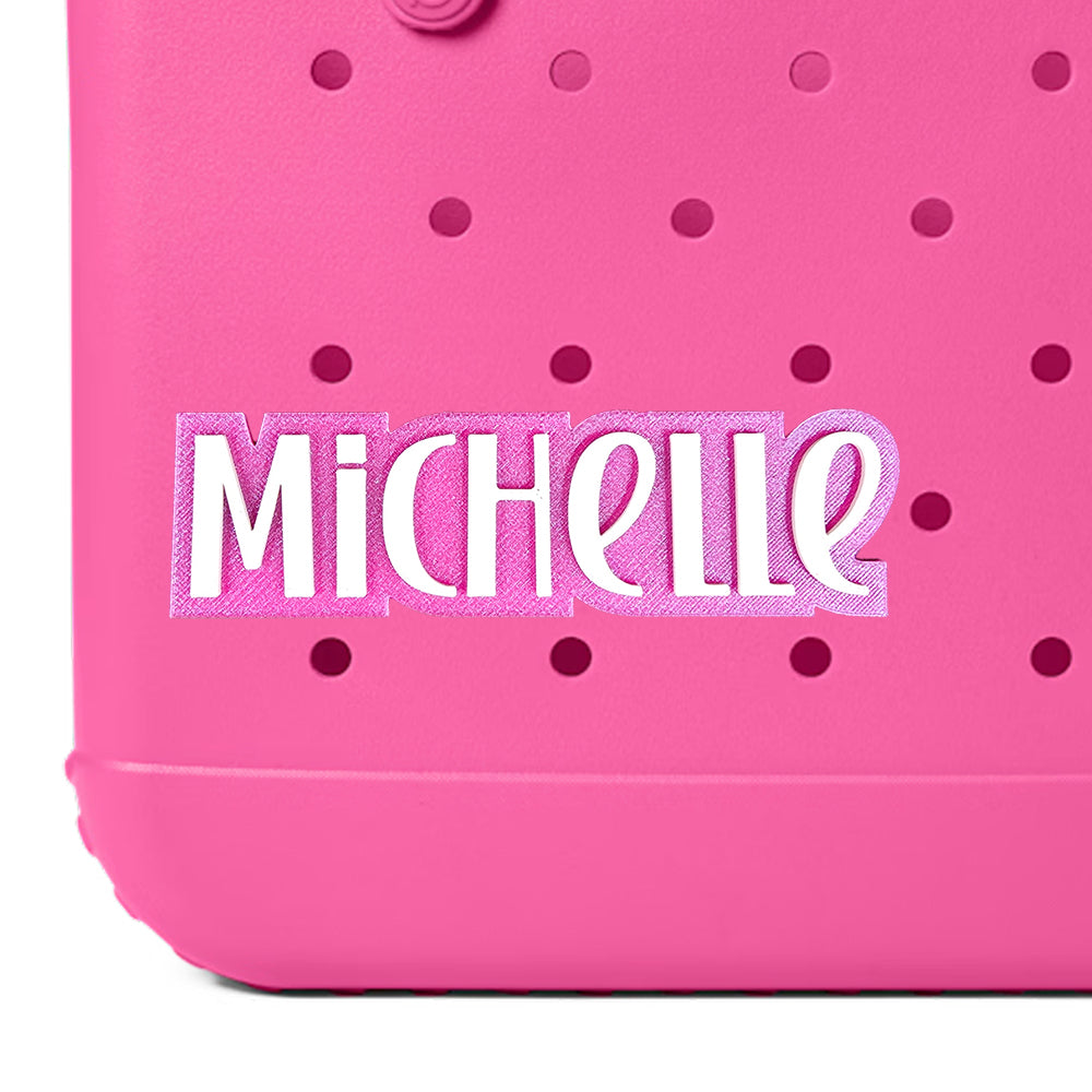 Playful Style Custom Name Bag Charm for Bogg Bag and Simple Modern