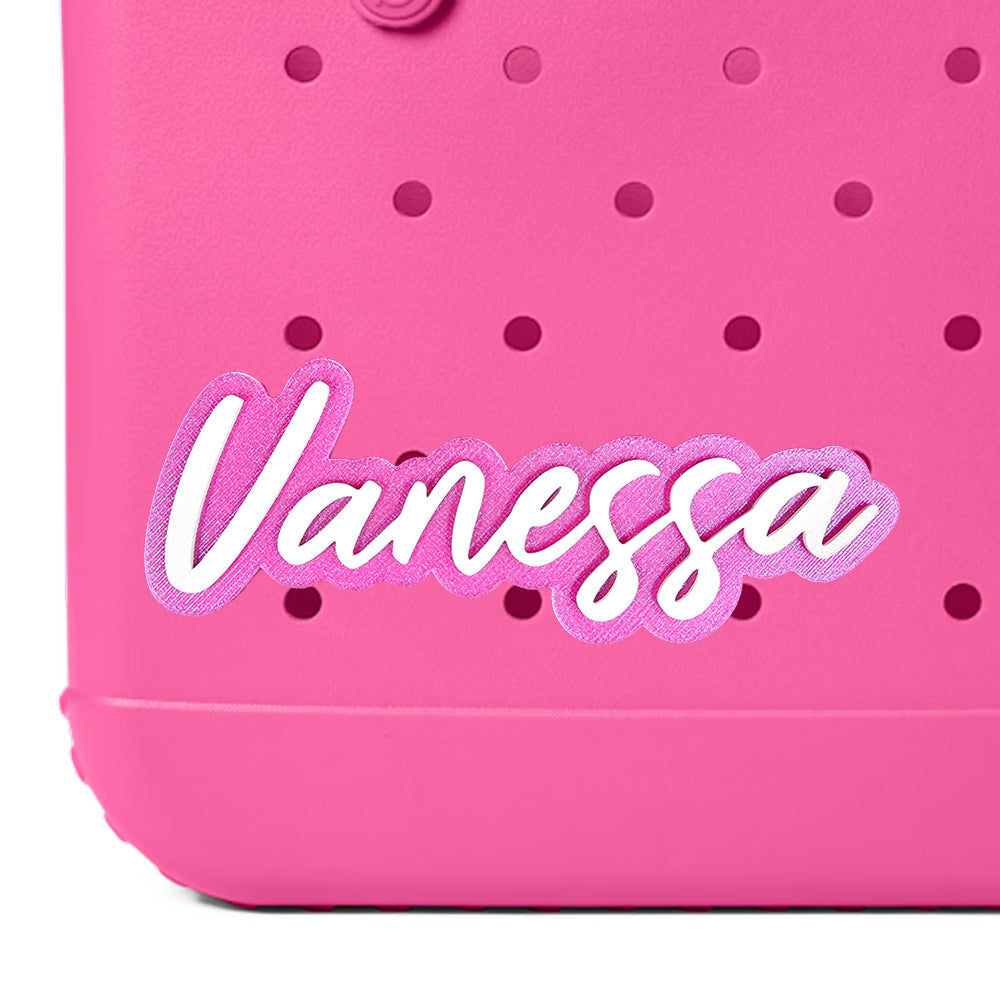 Luxe Style Custom Name Bag Charm for Bogg Bag and Simple Modern