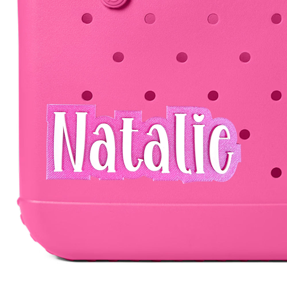 Boutique Style Custom Name Bag Charm for Bogg Bag and Simple Modern