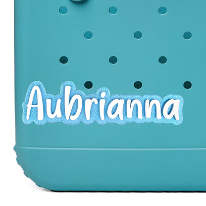 Freehand Style Custom Name Bag Charm for Bogg Bag and Simple Modern