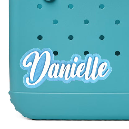 Vintage Style Custom Name Bag Charm for Bogg Bag and Simple Modern