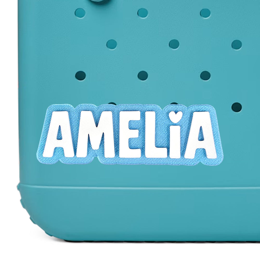 Thick Style Custom Name Bag Charm for Bogg Bag and Simple Modern