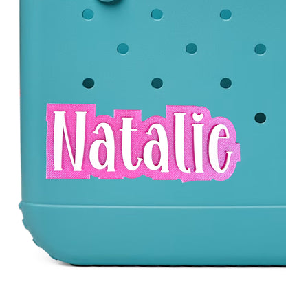 Boutique Style Custom Name Bag Charm for Bogg Bag and Simple Modern