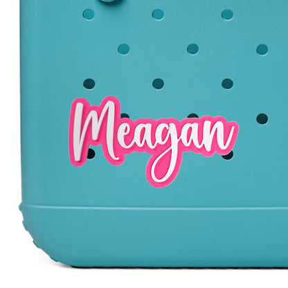 Modern Script Style Custom Name Bag Charm for Bogg Bag and Simple Modern
