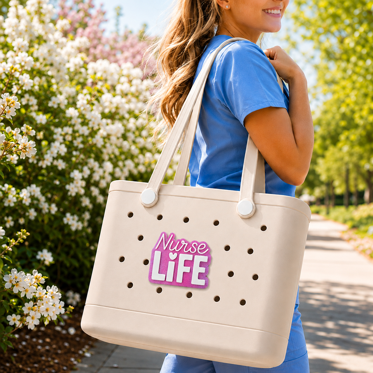 Iristy Nurse Life Bogg Bag charm, Bogg Bag Accessory, nurselife