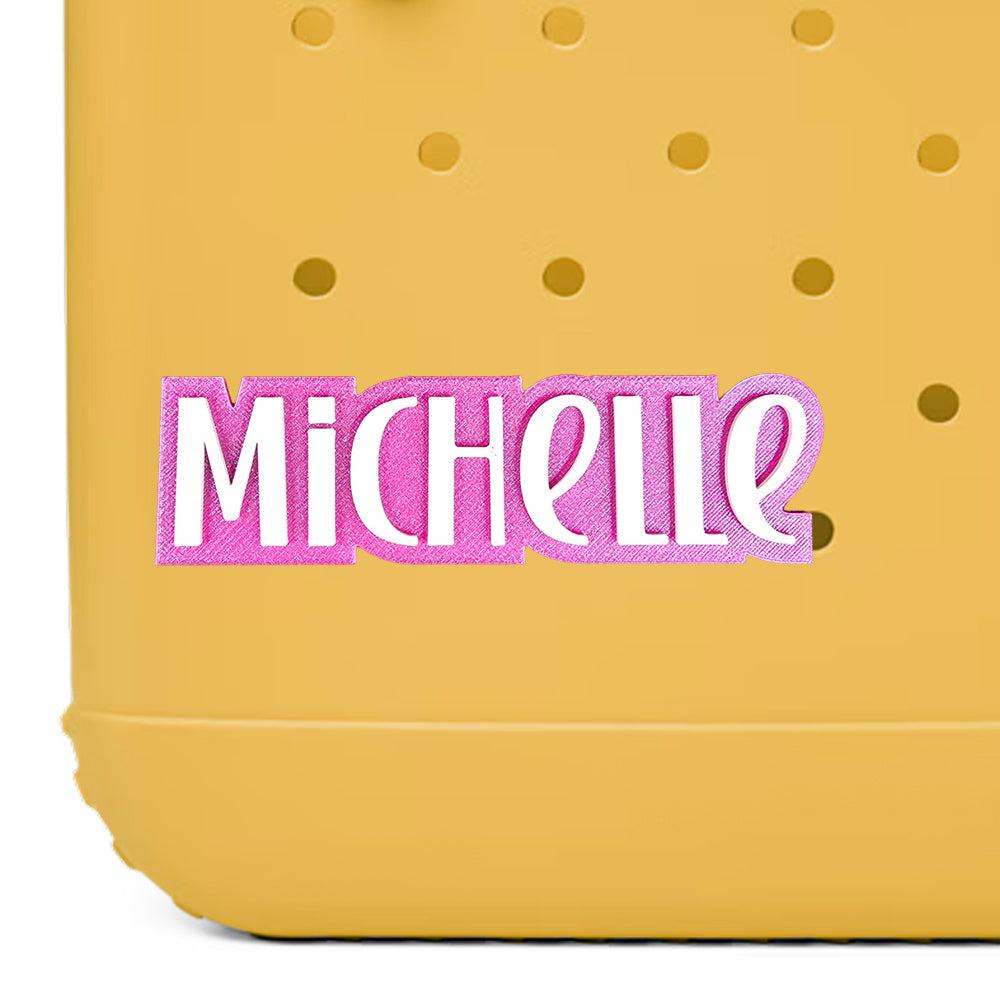 Playful Style Custom Name Bag Charm for Bogg Bag and Simple Modern