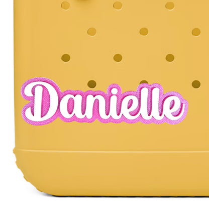 Charming Script Style Custom Name Bag Charm for Bogg Bag and Simple Modern