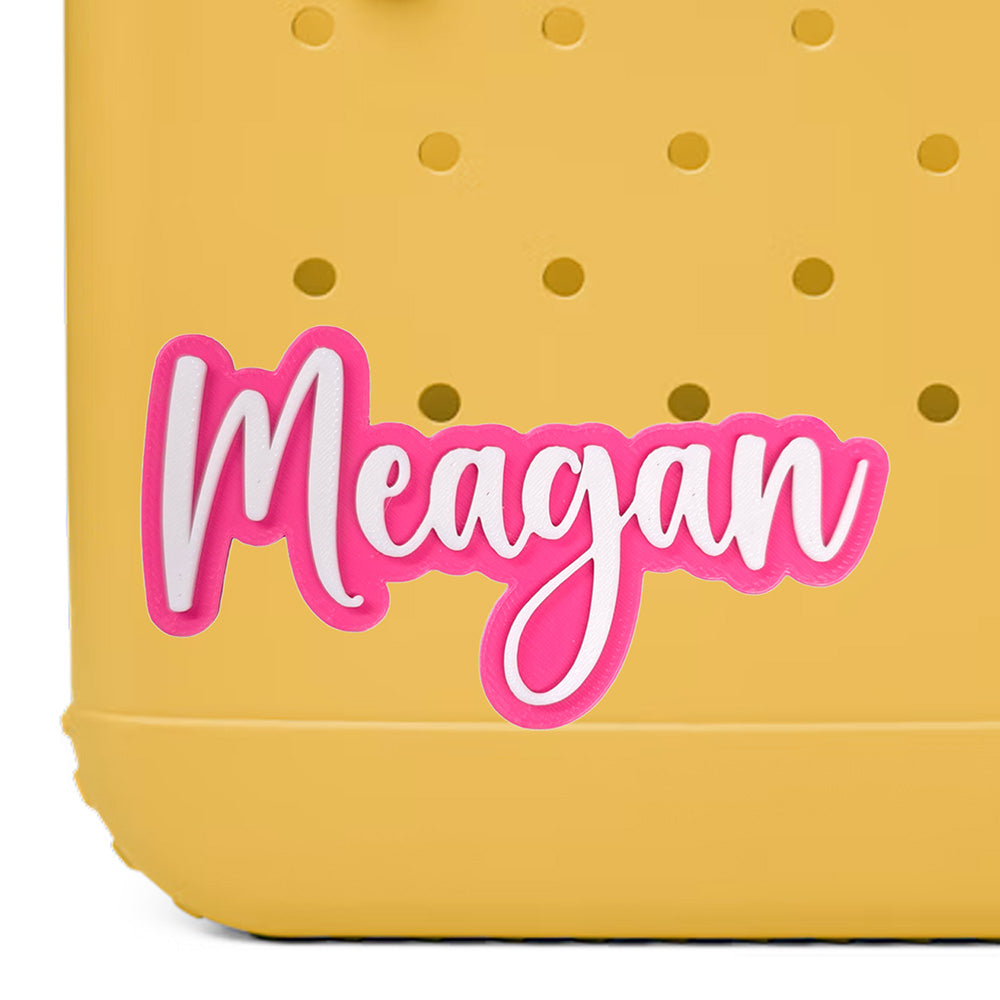 Modern Script Style Custom Name Bag Charm for Bogg Bag and Simple Modern