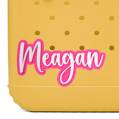Modern Script Style Custom Name Bag Charm for Bogg Bag and Simple Modern