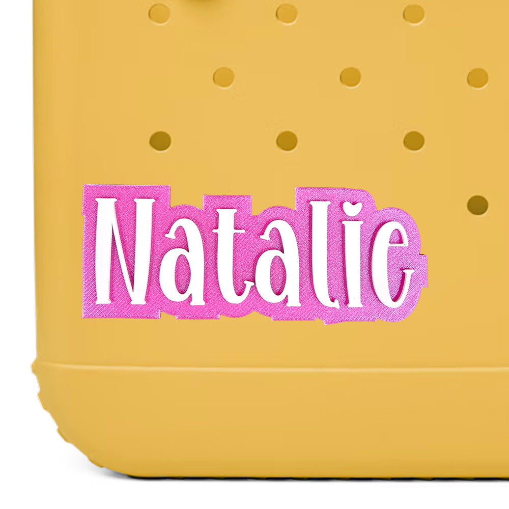 Boutique Style Custom Name Bag Charm for Bogg Bag and Simple Modern
